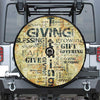 Giving And Tithing Religious Words Print Tire Cover With Camera Hole