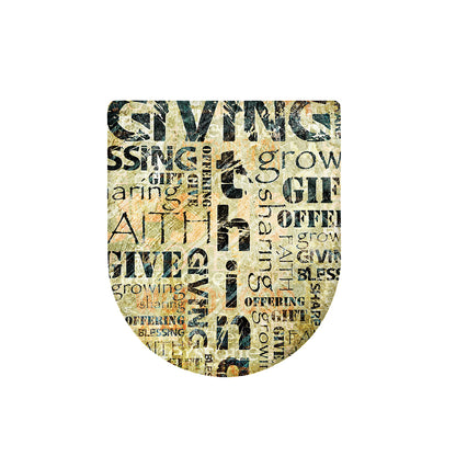 Giving And Tithing Religious Words Print Toilet Lid Cover