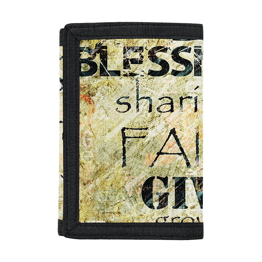 Giving And Tithing Religious Words Print Trifold Wallet