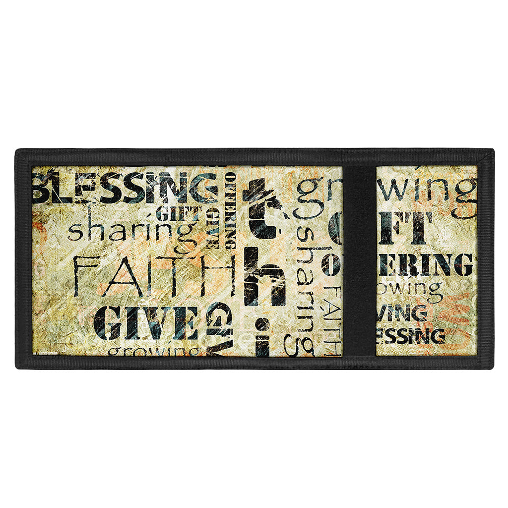 Giving And Tithing Religious Words Print Trifold Wallet