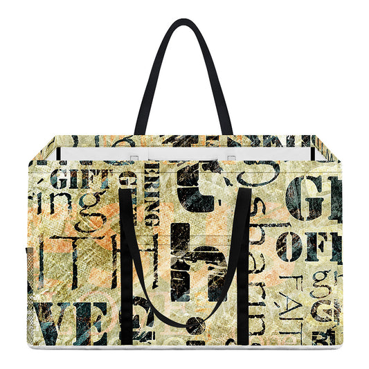 Giving And Tithing Religious Words Print Utility Tote Bag