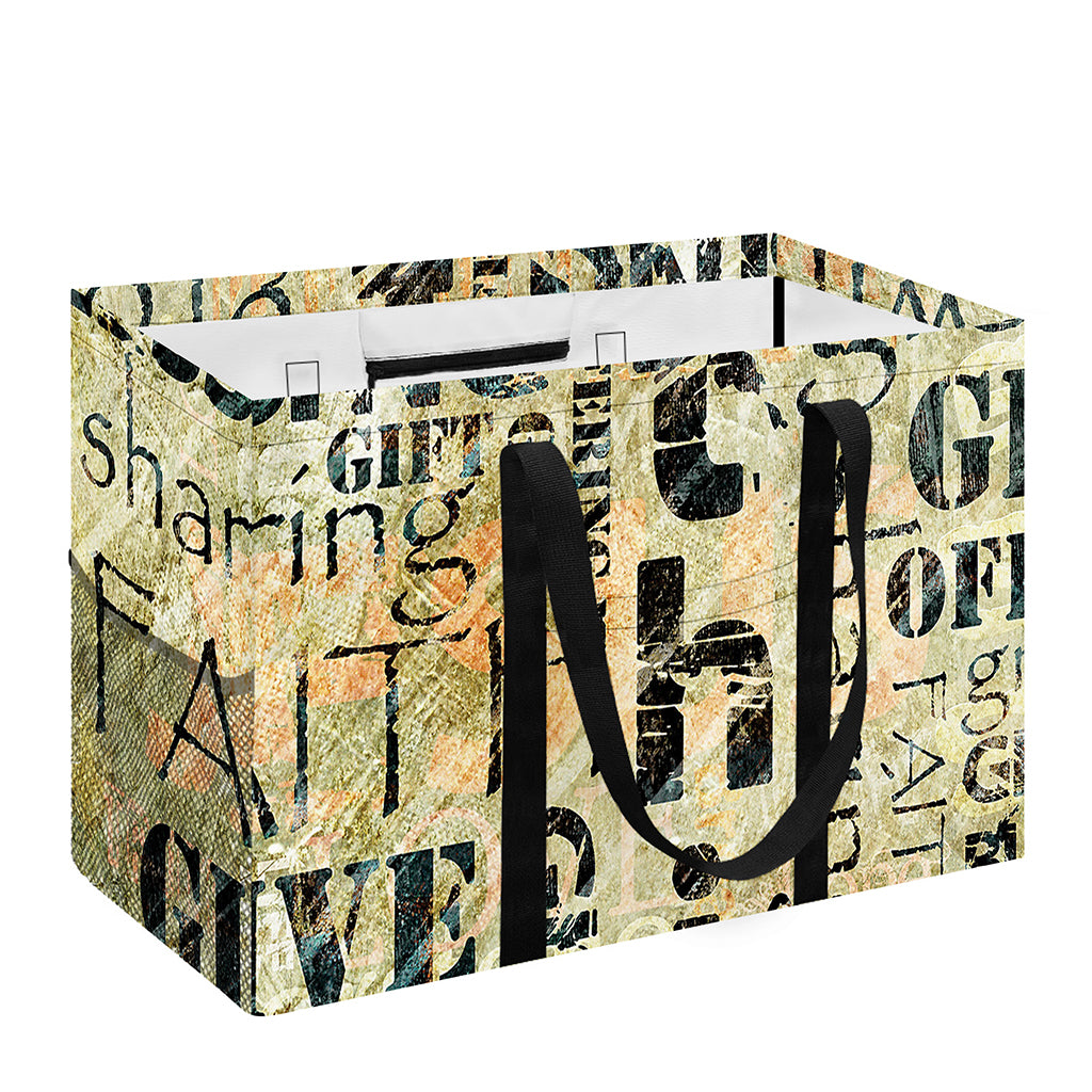 Giving And Tithing Religious Words Print Utility Tote Bag