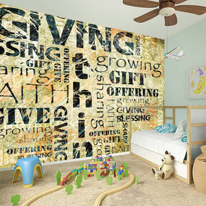 Giving And Tithing Religious Words Print Wall Sticker