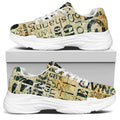 Giving And Tithing Religious Words Print White Chunky Shoes