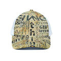 Giving And Tithing Religious Words Print White Mesh Trucker Hat