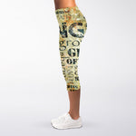 Giving And Tithing Religious Words Print Women's Capri Leggings