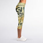 Giving And Tithing Religious Words Print Women's Capri Leggings