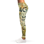 Giving And Tithing Religious Words Print Women's Leggings