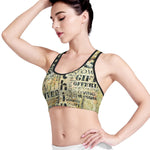 Giving And Tithing Religious Words Print Women's Sports Bra