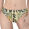 Giving And Tithing Religious Words Print Women's Thong