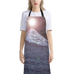 Giza Pyramid Print Bib Apron With Pocket