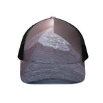 Giza Pyramid Print Black Mesh Trucker Cap