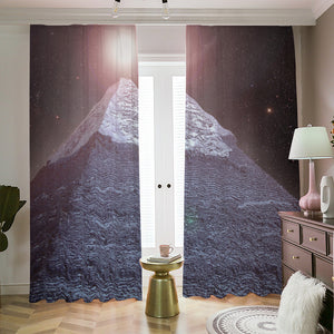 Giza Pyramid Print Blackout Pencil Pleat Curtains