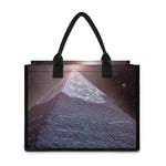Giza Pyramid Print Canvas Tote Bag