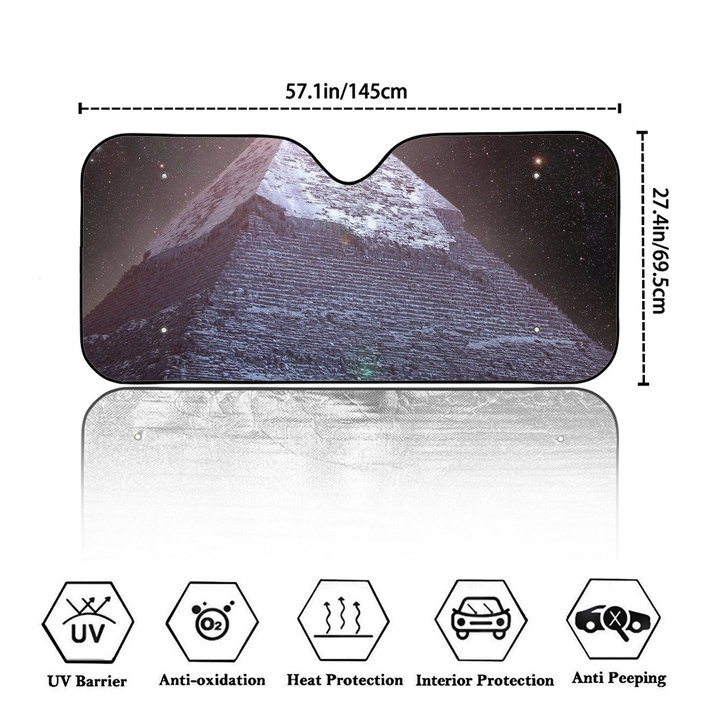 Giza Pyramid Print Car Windshield Sun Shade