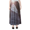 Giza Pyramid Print Chiffon Maxi Skirt