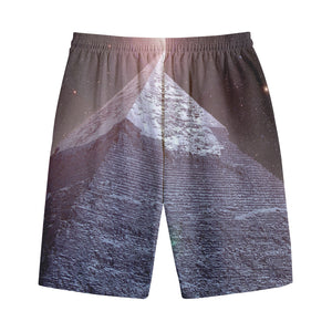 Giza Pyramid Print Cotton Shorts