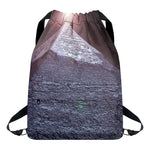 Giza Pyramid Print Drawstring Backpack