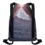 Giza Pyramid Print Drawstring Backpack