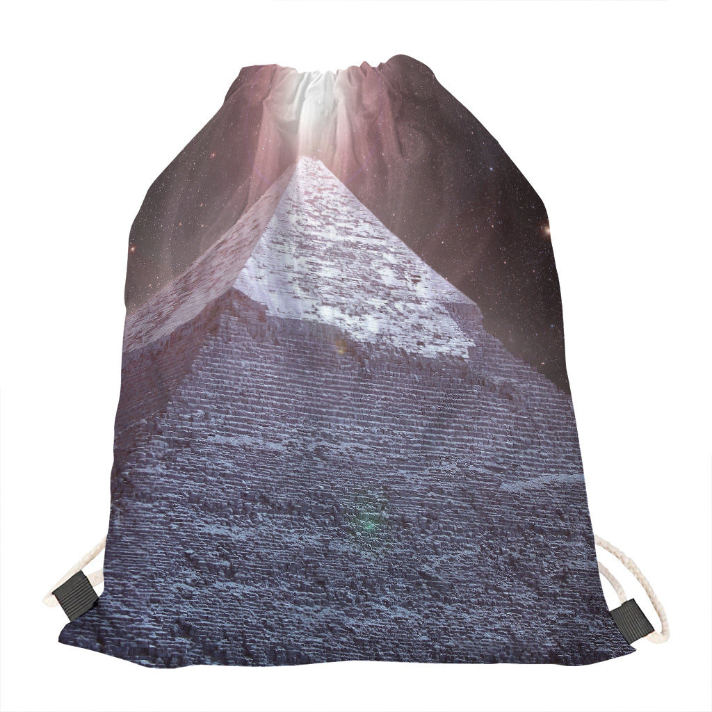 Giza Pyramid Print Drawstring Bag