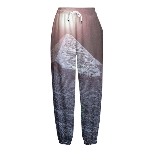 Giza Pyramid Print Fleece Lined Knit Pants