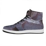 Giza Pyramid Print High Top Leather Sneakers