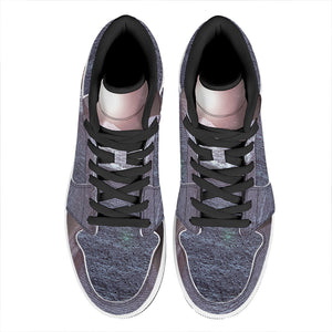 Giza Pyramid Print High Top Leather Sneakers