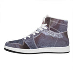 Giza Pyramid Print High Top Leather Sneakers