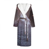 Giza Pyramid Print Hooded Bathrobe