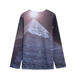 Giza Pyramid Print Long Sleeve Short Coat