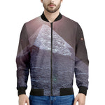 Giza Pyramid Print Men's Bomber Jacket