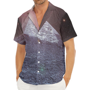 Giza Pyramid Print Men's Deep V-Neck Shirt