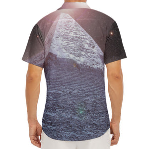 Giza Pyramid Print Men's Deep V-Neck Shirt