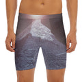 Giza Pyramid Print Men's Long Boxer Briefs