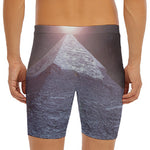 Giza Pyramid Print Men's Long Boxer Briefs