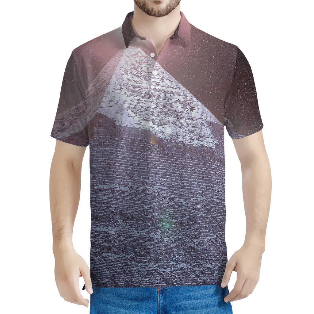 Giza Pyramid Print Men's Polo Shirt
