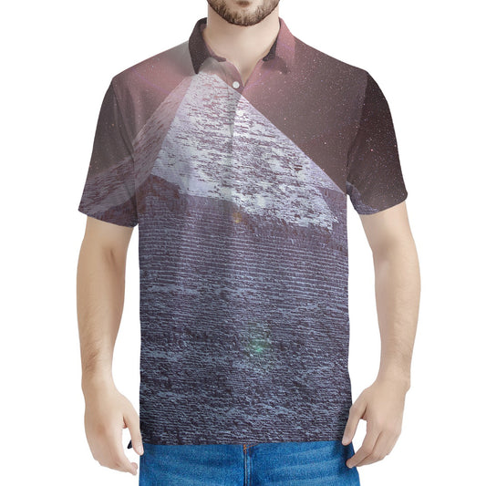Giza Pyramid Print Men's Polo Shirt