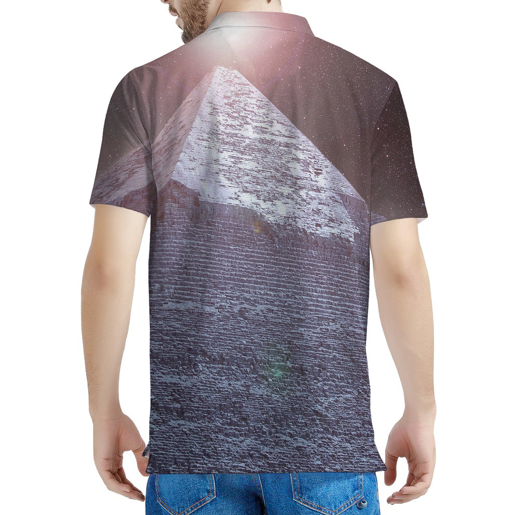Giza Pyramid Print Men's Polo Shirt