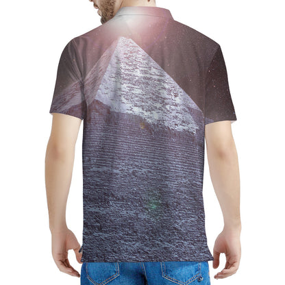 Giza Pyramid Print Men's Polo Shirt