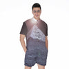 Giza Pyramid Print Men's Rompers