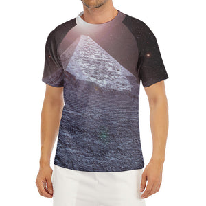 Giza Pyramid Print Men's Short Sleeve Rash Guard