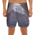Giza Pyramid Print Men's Split Running Shorts
