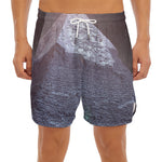 Giza Pyramid Print Men's Split Running Shorts