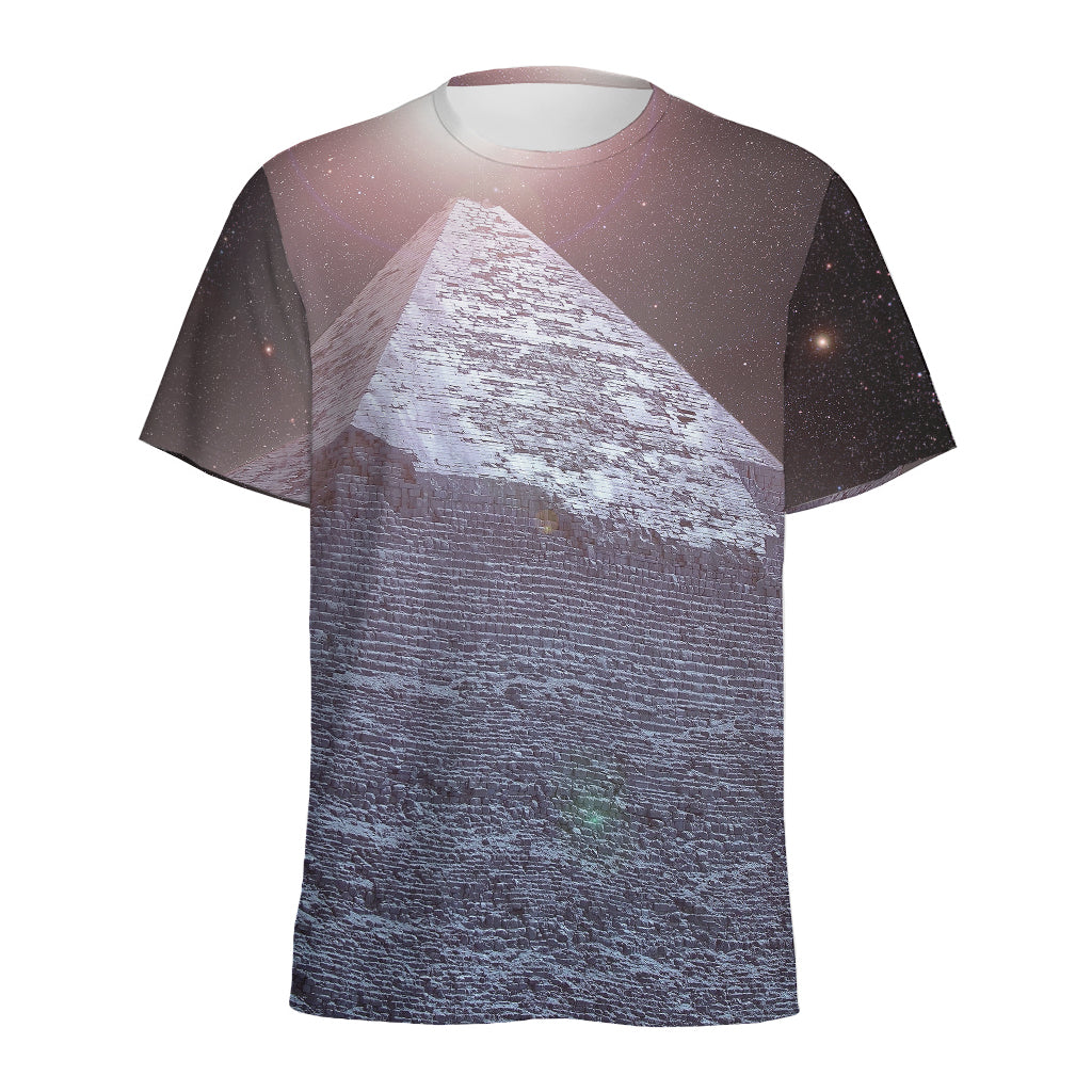 Giza Pyramid Print Men's Sports T-Shirt