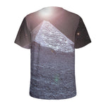 Giza Pyramid Print Men's Sports T-Shirt