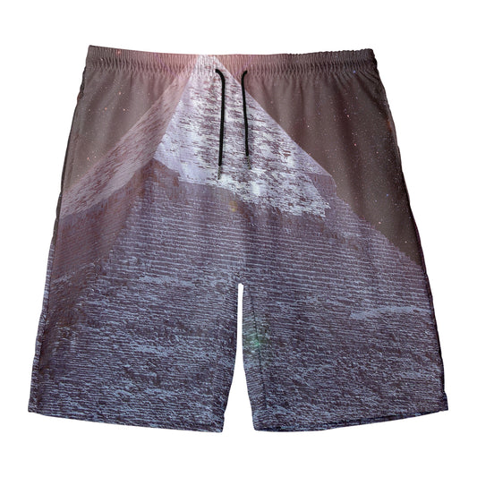 Giza Pyramid Print Men's Swim Trunks
