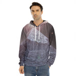 Giza Pyramid Print Men's Velvet Pullover Hoodie