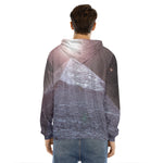 Giza Pyramid Print Men's Velvet Pullover Hoodie