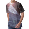 Giza Pyramid Print Men's Velvet T-Shirt