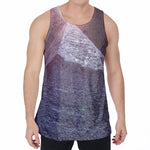 Giza Pyramid Print Men's Velvet Tank Top